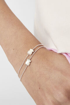 Cortefiel Silver and nacre bracelet Gray