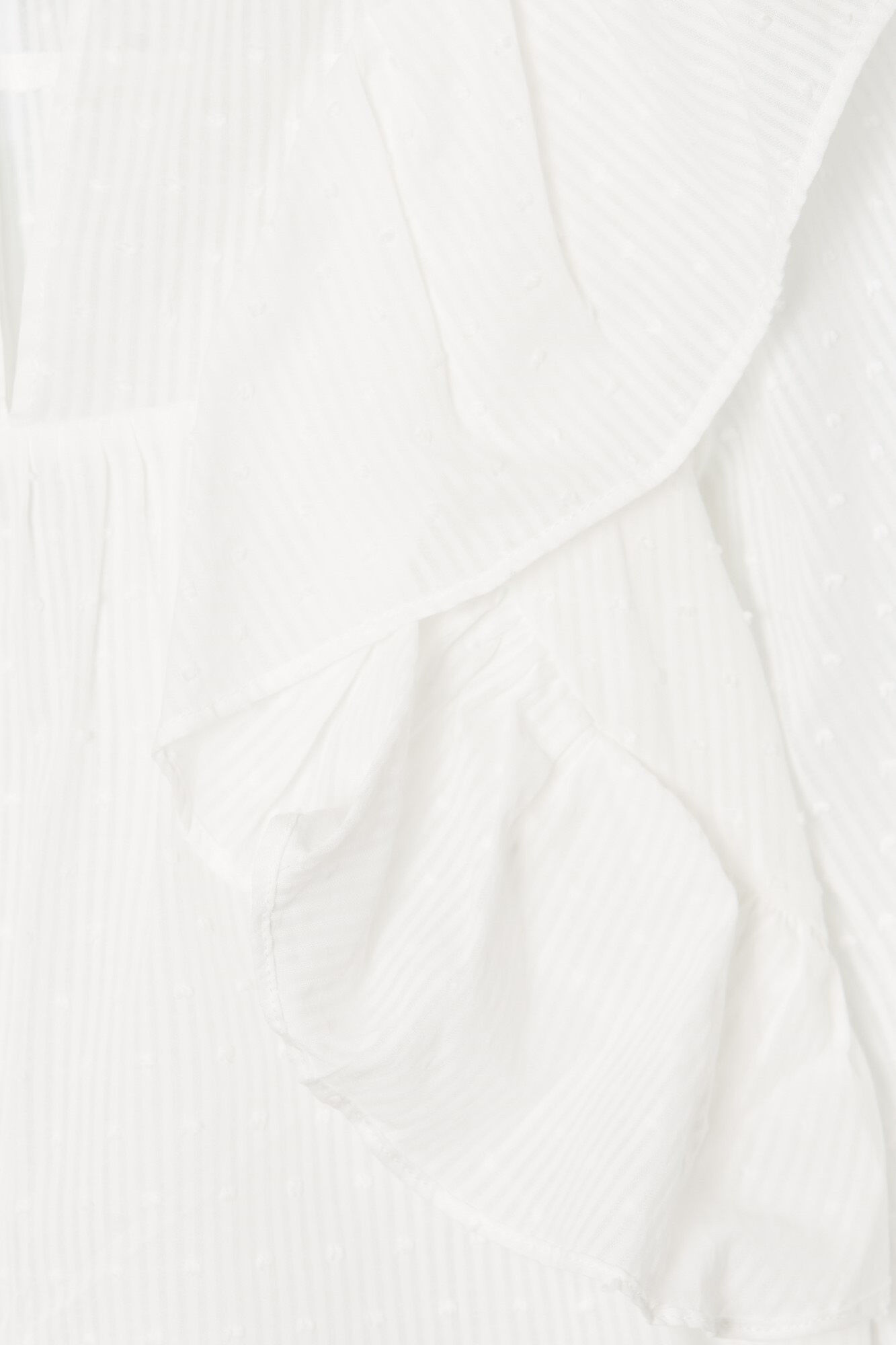 Silbon Blusa de folhos plumeti  Branco