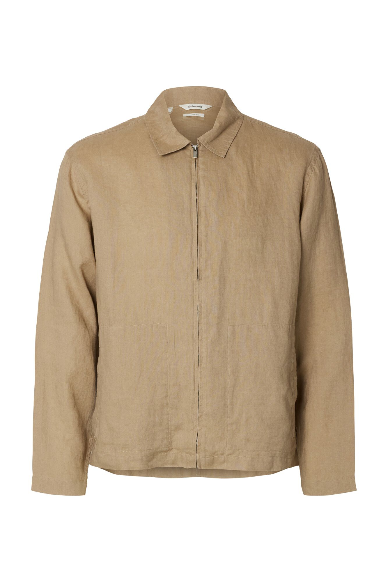 Selected Casaco com fecho-&eacute;clair Castanho