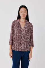 Cortefiel Camisa el&aacute;stica botones Multicolor