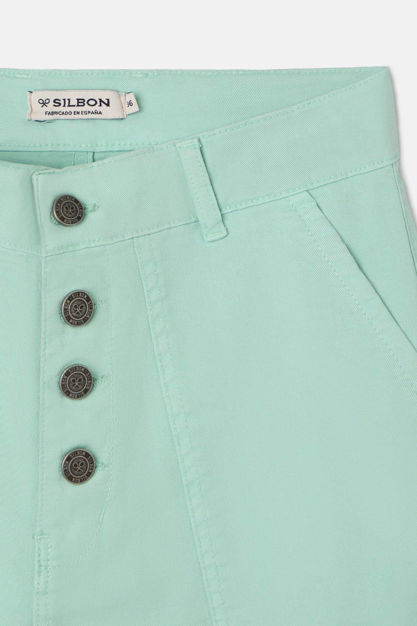 Silbon Cal&ccedil;a cargo jeans Verde