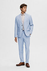 Selected Slim fit suit jacket made from recycled materials. Blue
