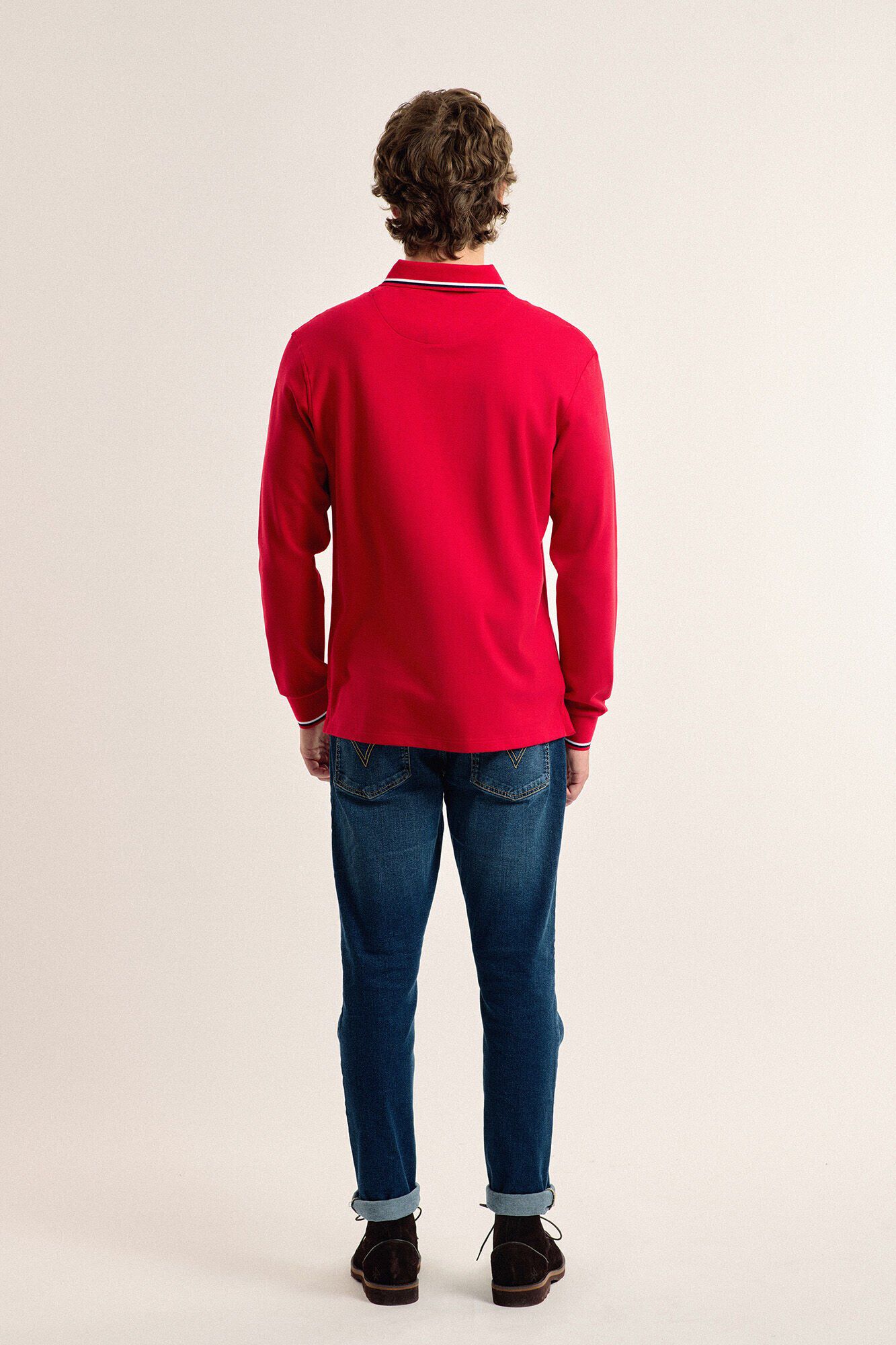 Valecuatro Polo Valecuatro para homem modelo bandeira vermelha Vermelho