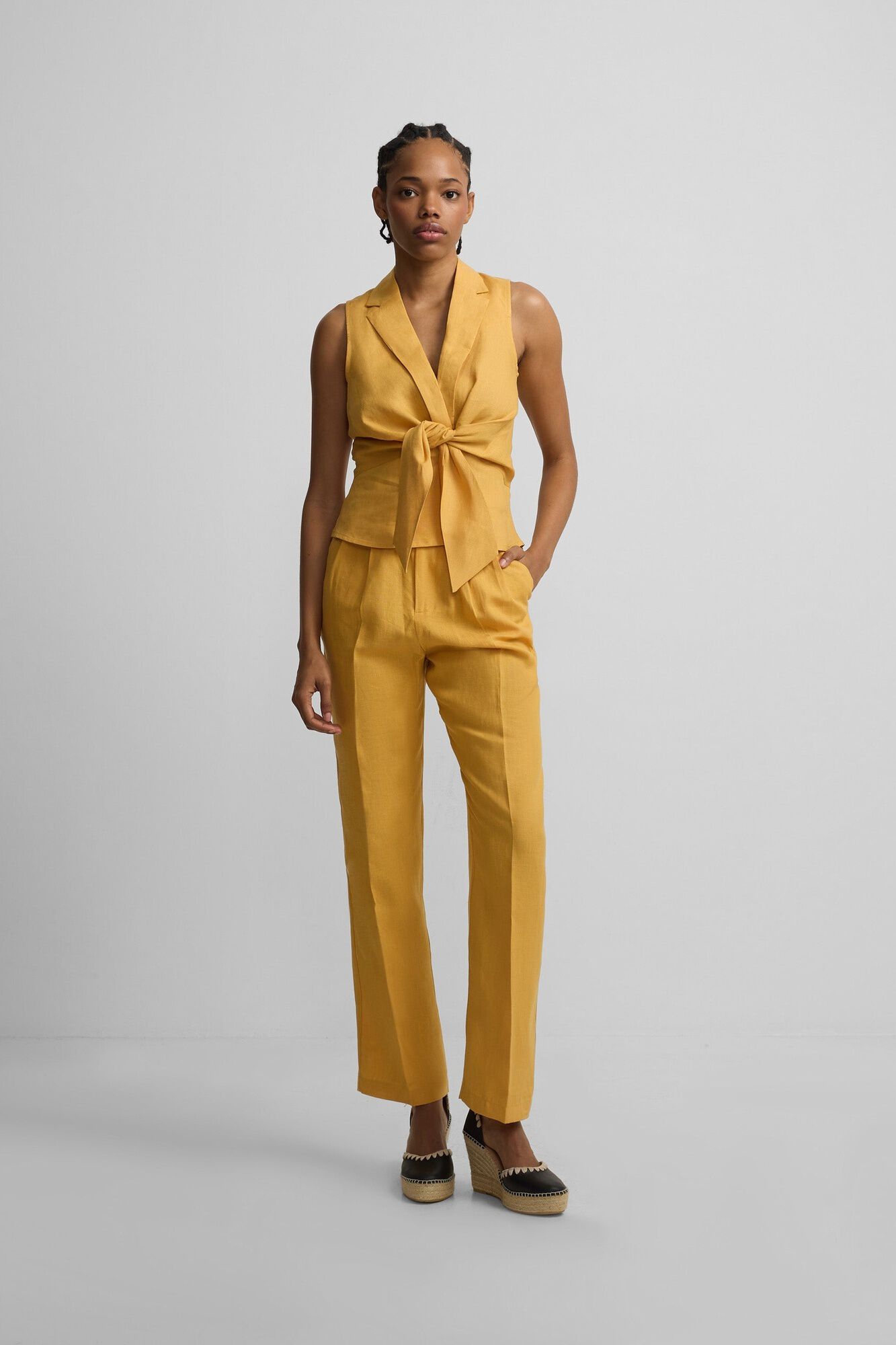 Silbon Pantalon recto lino