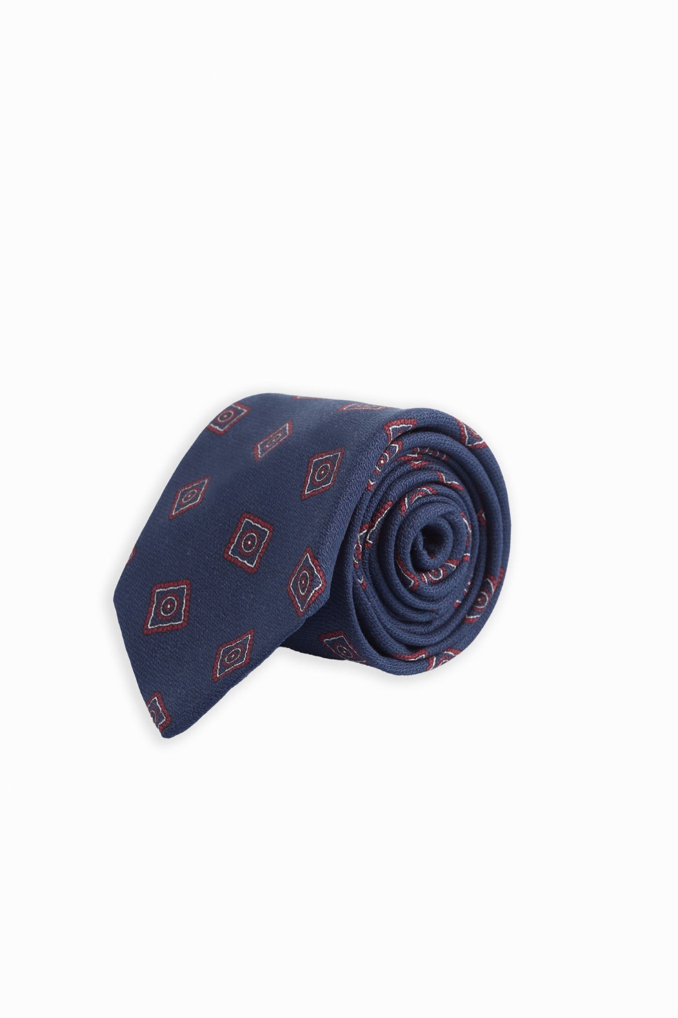 Silbon Corbata estampado irregular Azul marino