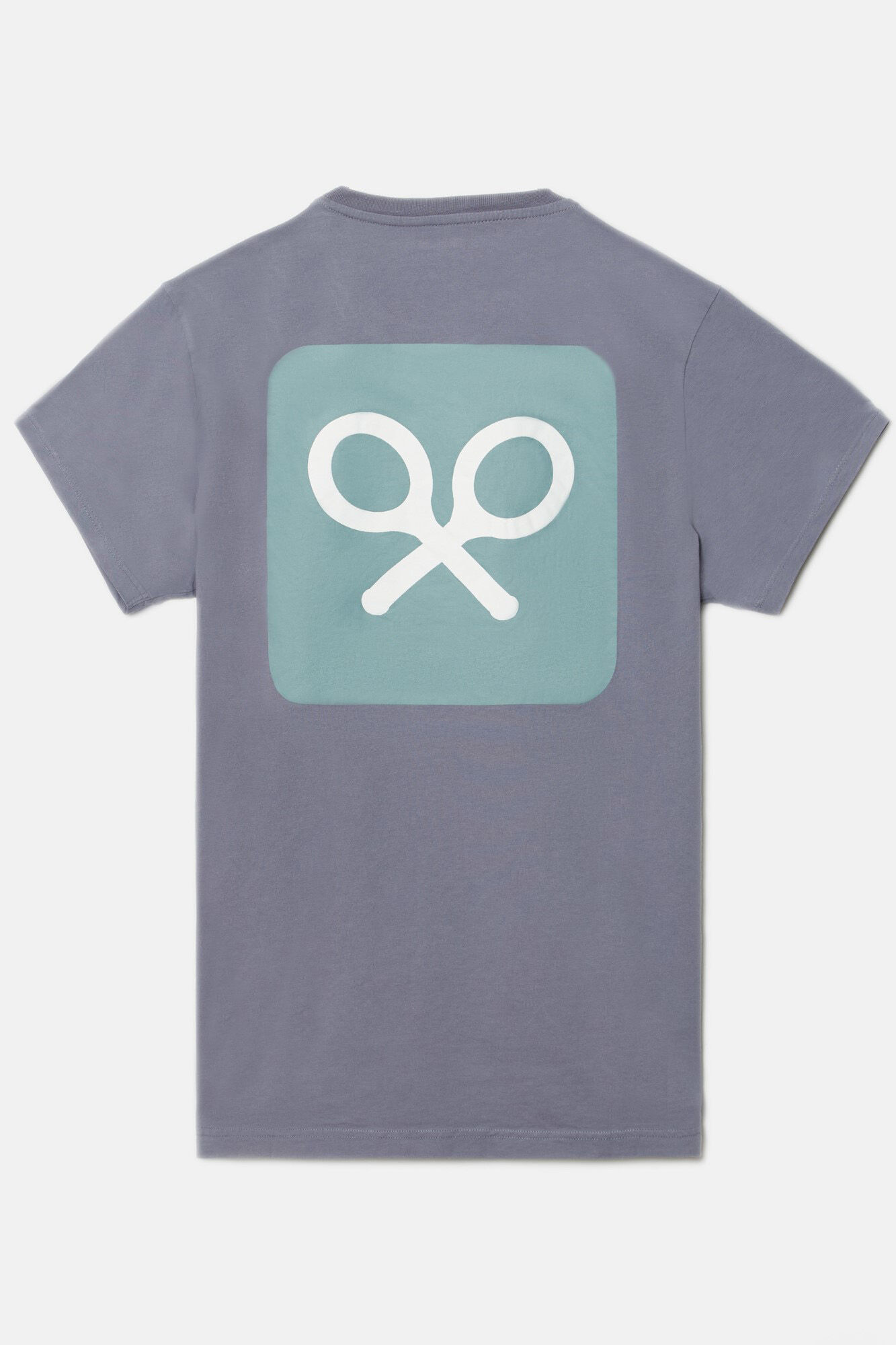 Silbon Camiseta cuadro raqueta Azul