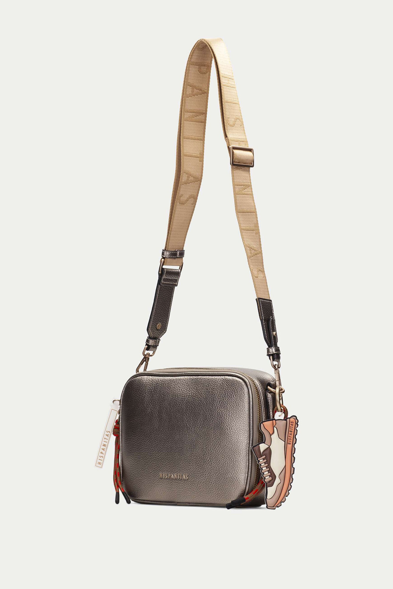 Hispanitas Mala a tiracolo retangular Dourado