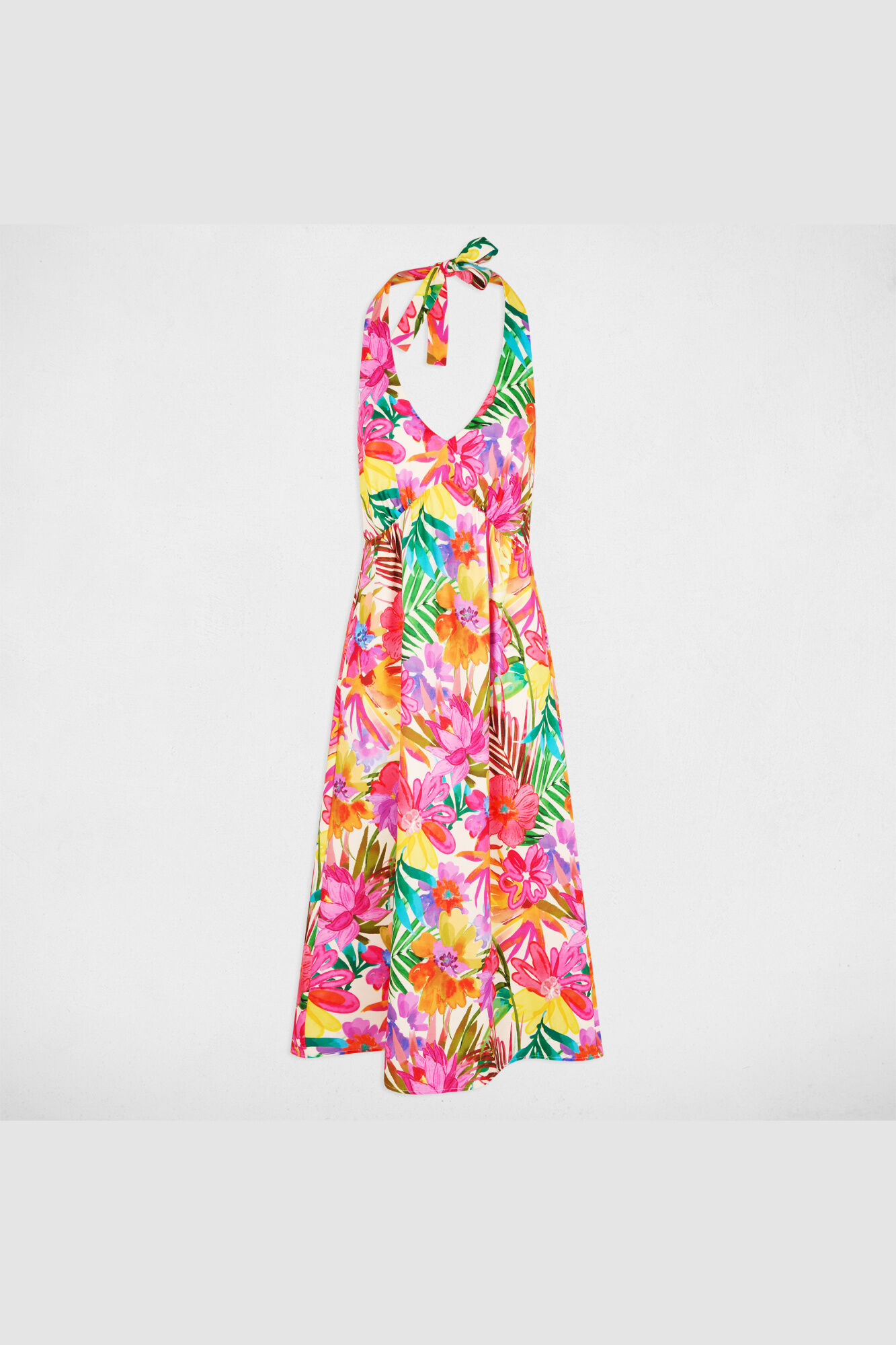 Morgan Vestido comprido estampado de flores Multicolorido