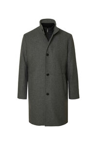 Selected Sobretudo de lã com gola chaminé  