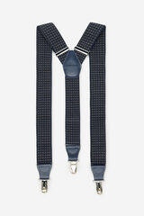 Cortefiel Stretch micro pattern braces Navy