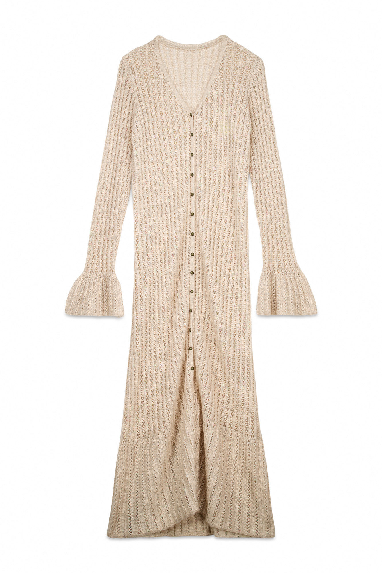 Slowlove Casaco comprido malha Ecru