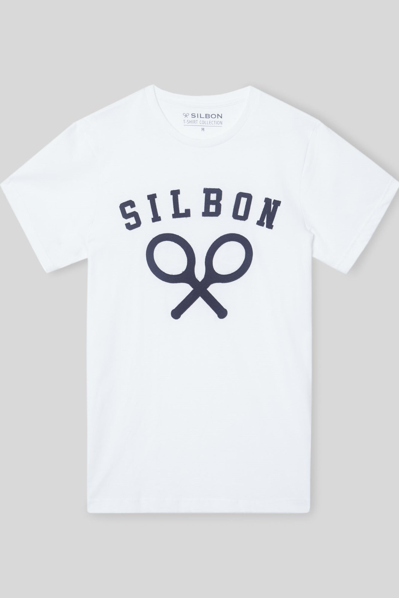 Silbon White racket branding T-shirt White