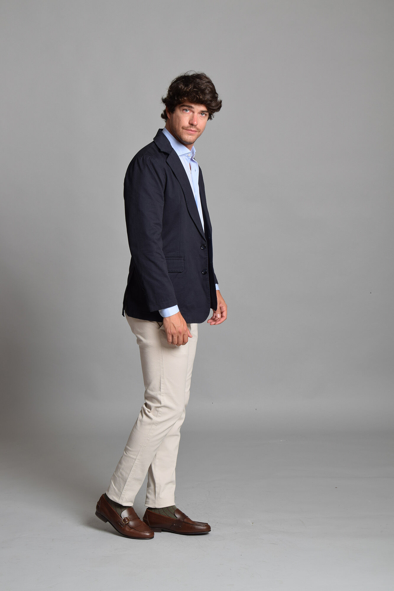 Cloking Blazer Casual Azul