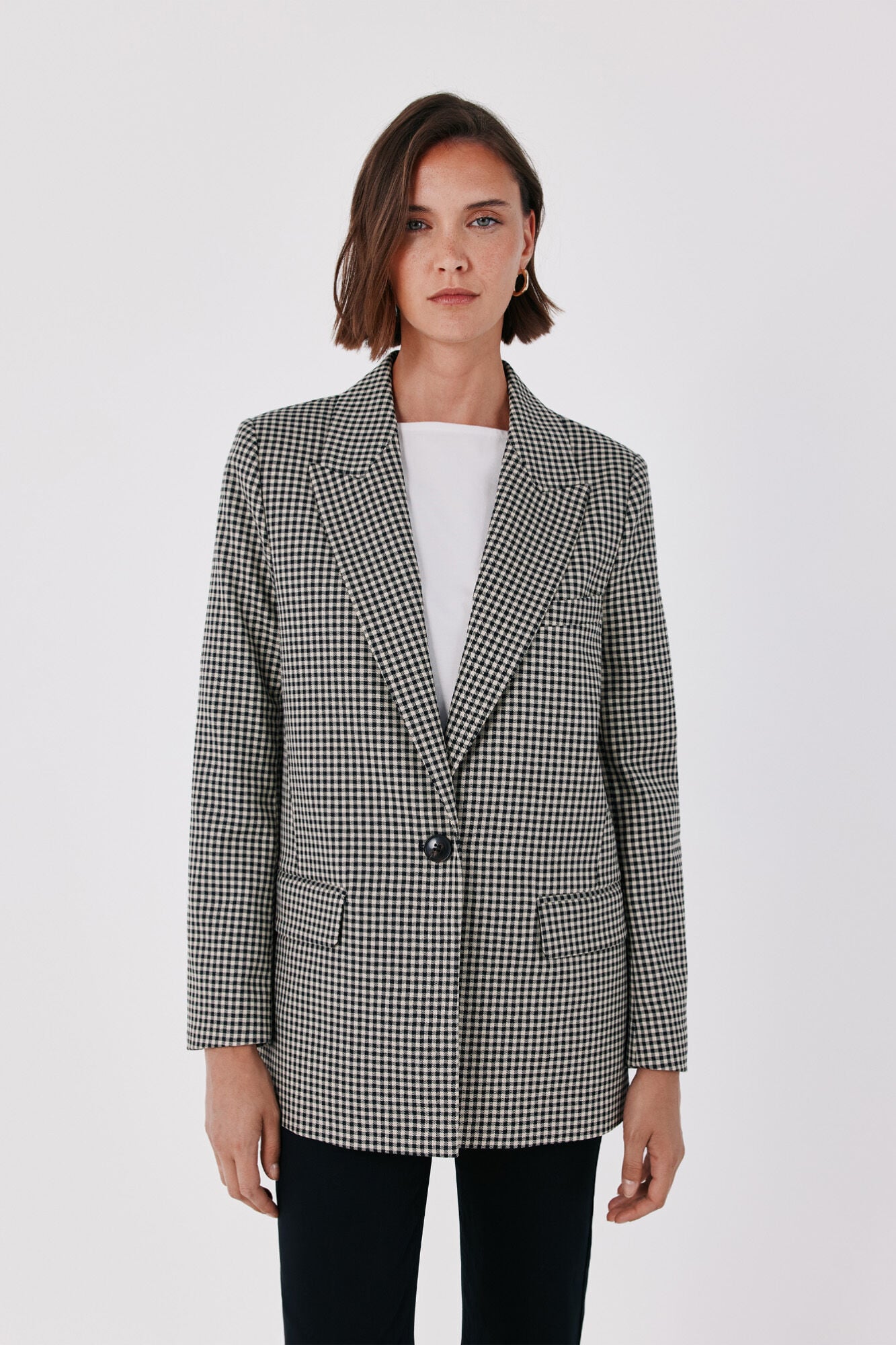 Cortefiel Checked fabric women's blazer