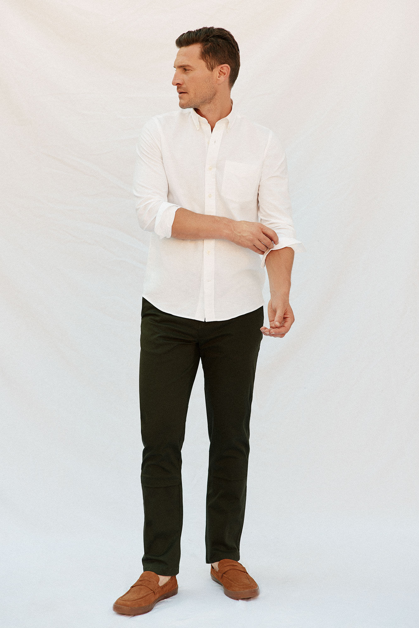 Cortefiel Regular fit lightweight chinos