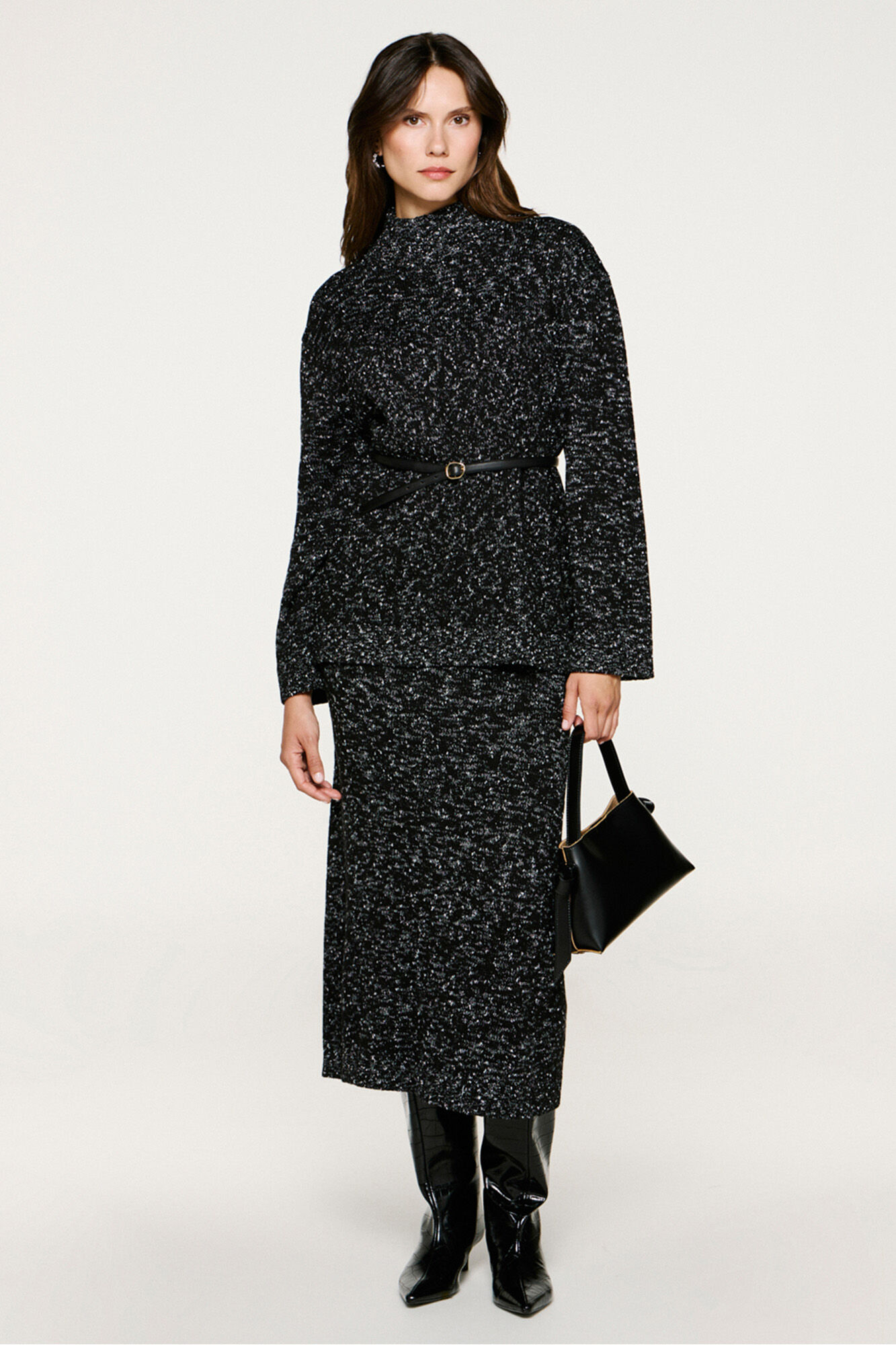 Selected Jersey cuello alto algod&oacute;n org&aacute;nico