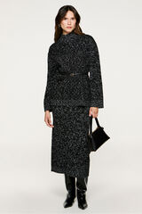 Selected Organic cotton high neck jumper  Black