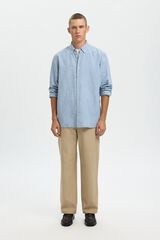 Selected Linen blend shirt Blue