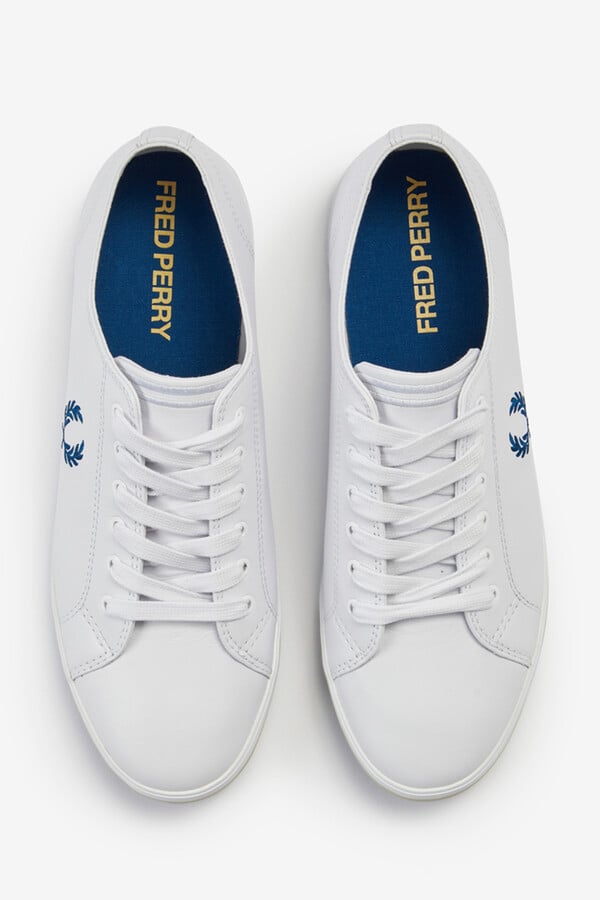 Cortefiel Kingston leather trainer White