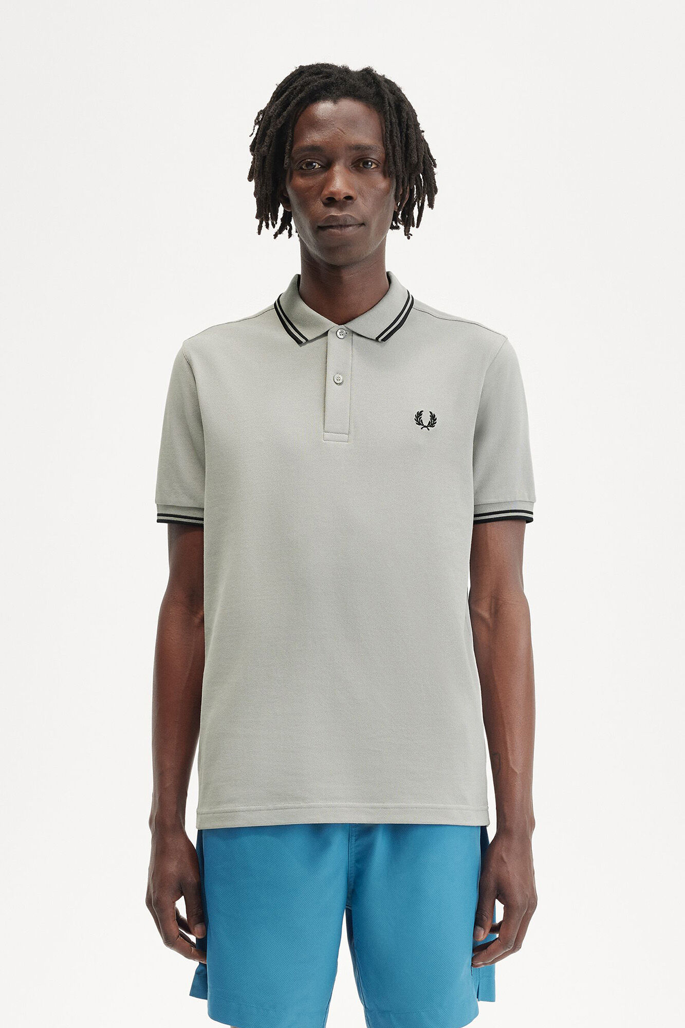 Fred Perry Polo manga corta Gris