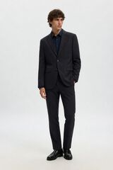 Selected Wool Slim Fit suit trousers Black