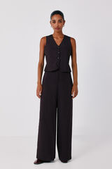 Cortefiel Pinstripe jumpsuit Brown