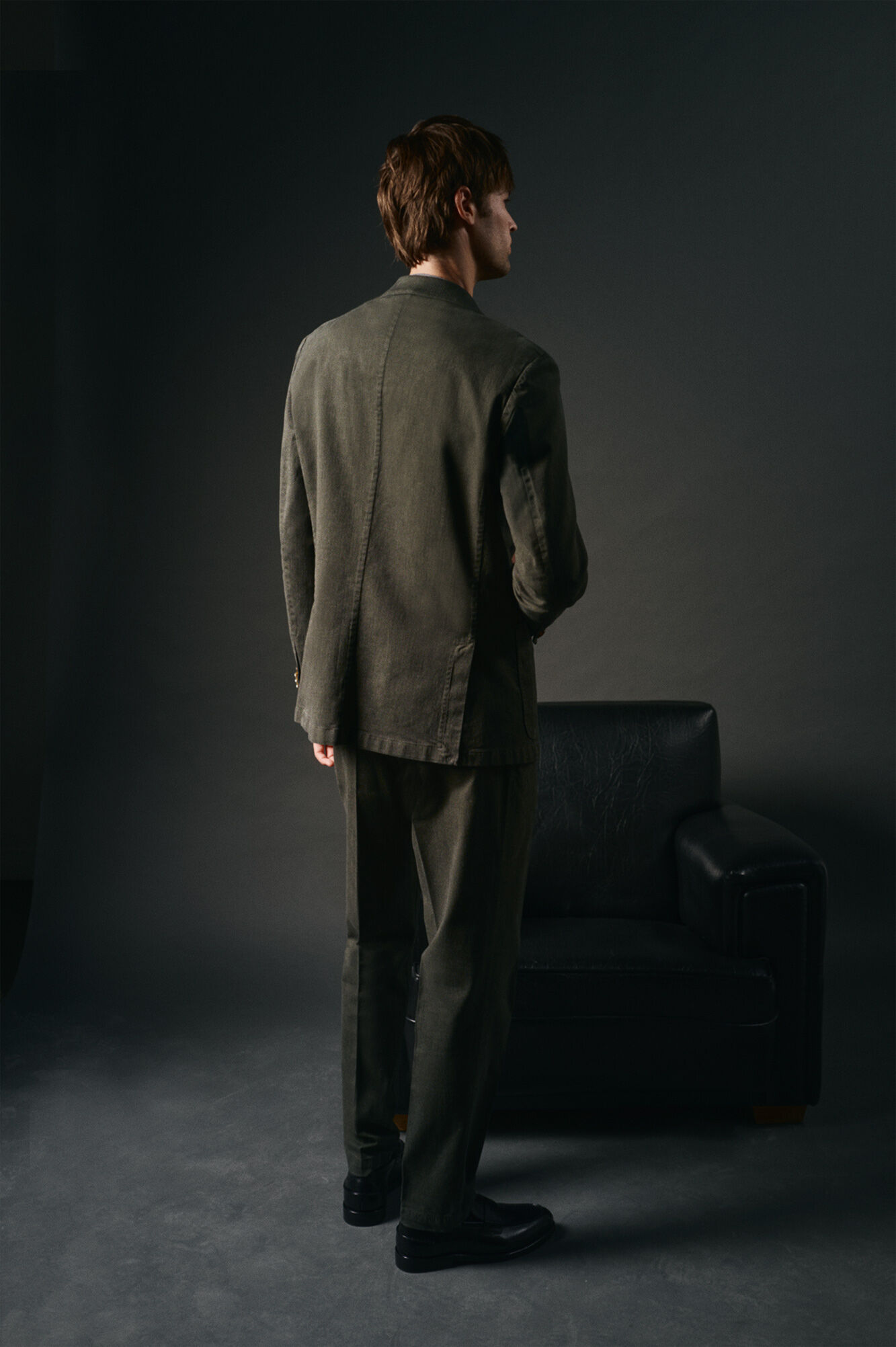 OOTO Americana traje algod&oacute;n coordinado Kaki