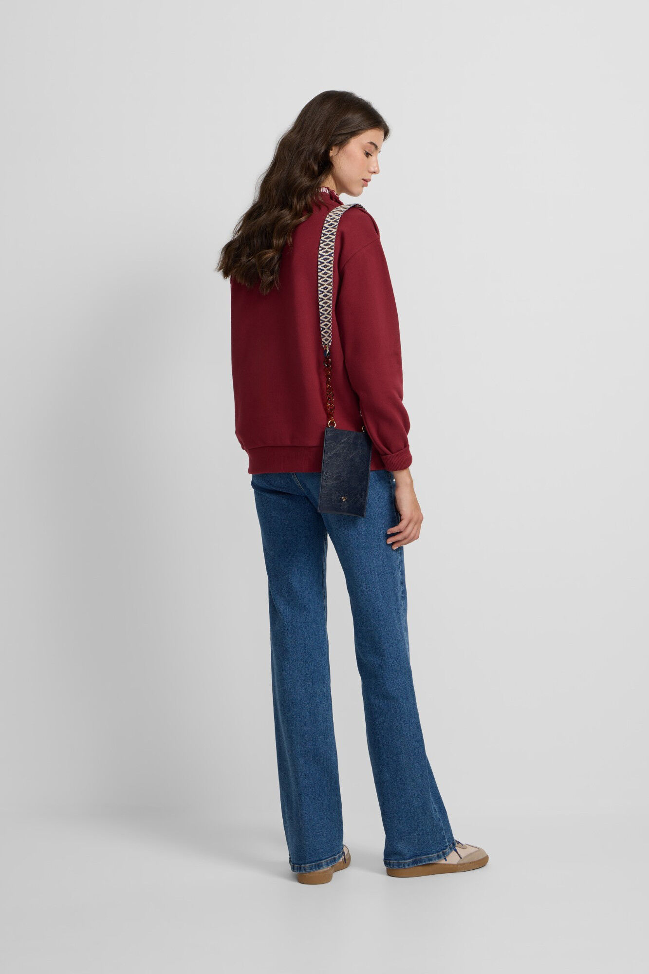 Silbon Sweatshirt feminino com gola franzida Granada