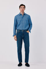 Cortefiel Lightweight slim tapered jeans Blue