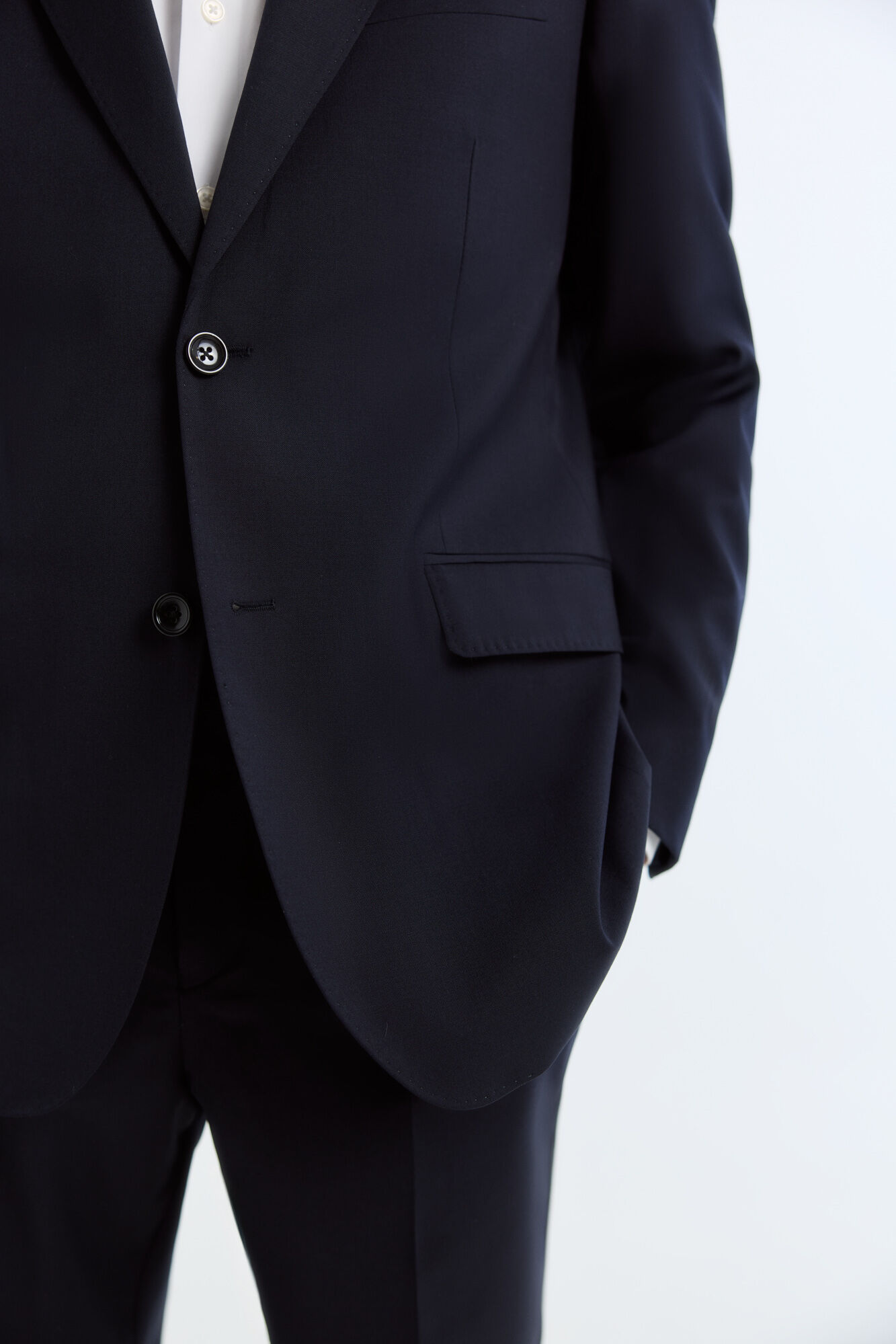 Cortefiel Twill smart fabric blazer Navy