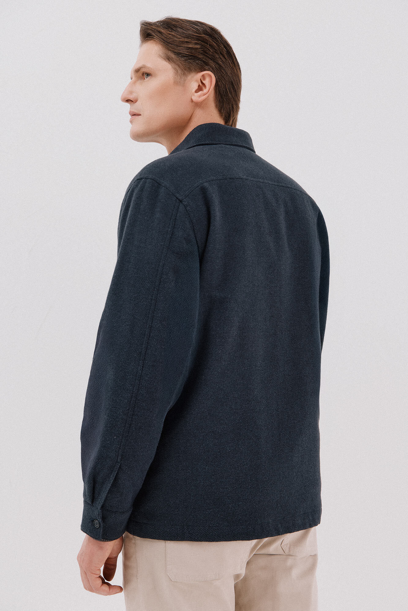 Cortefiel Quilted overshirt Navy