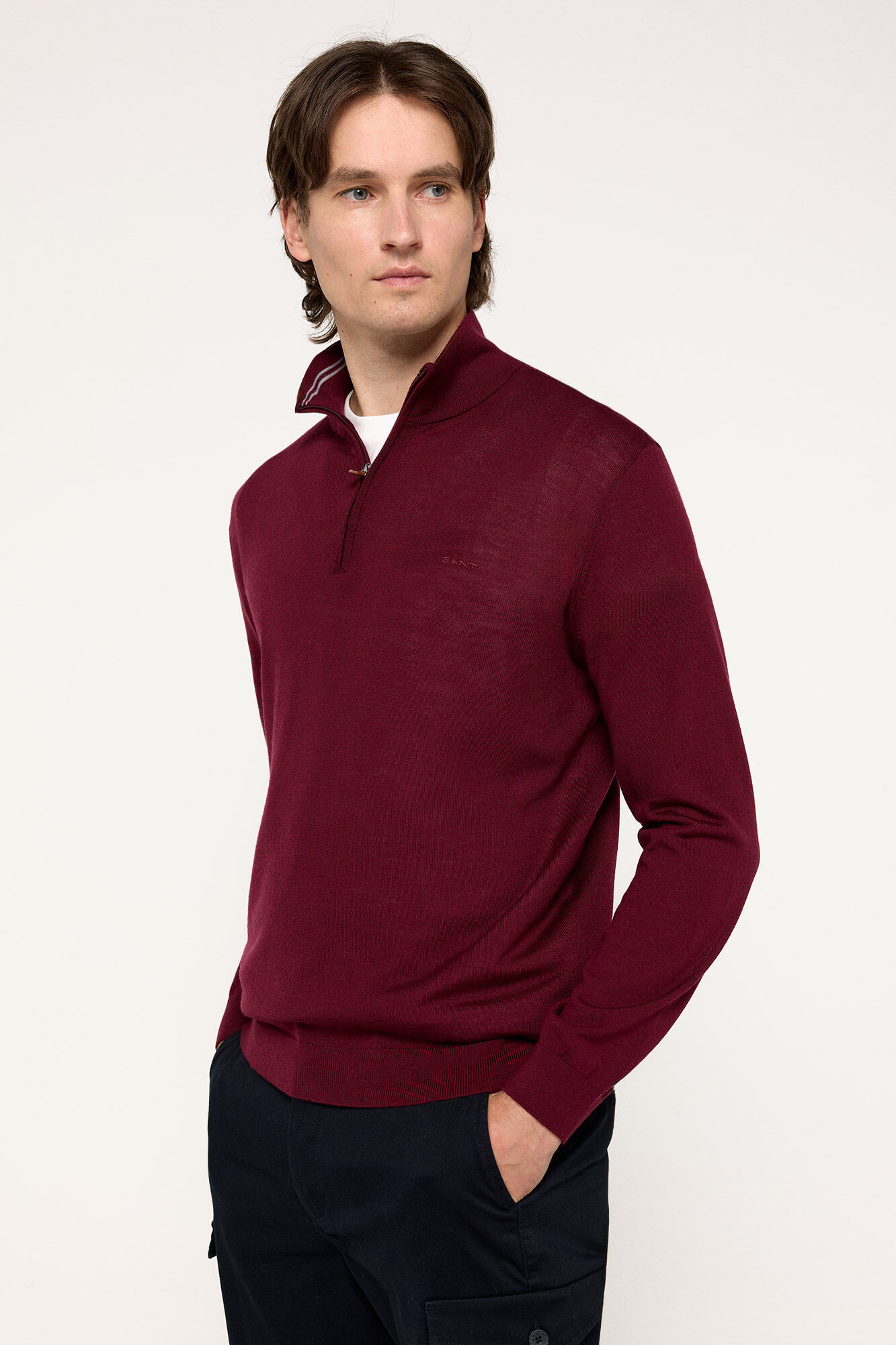 Gant Jersey lana merino Granate
