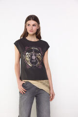 Slowlove Camiseta slowlove guitarra Cinzento