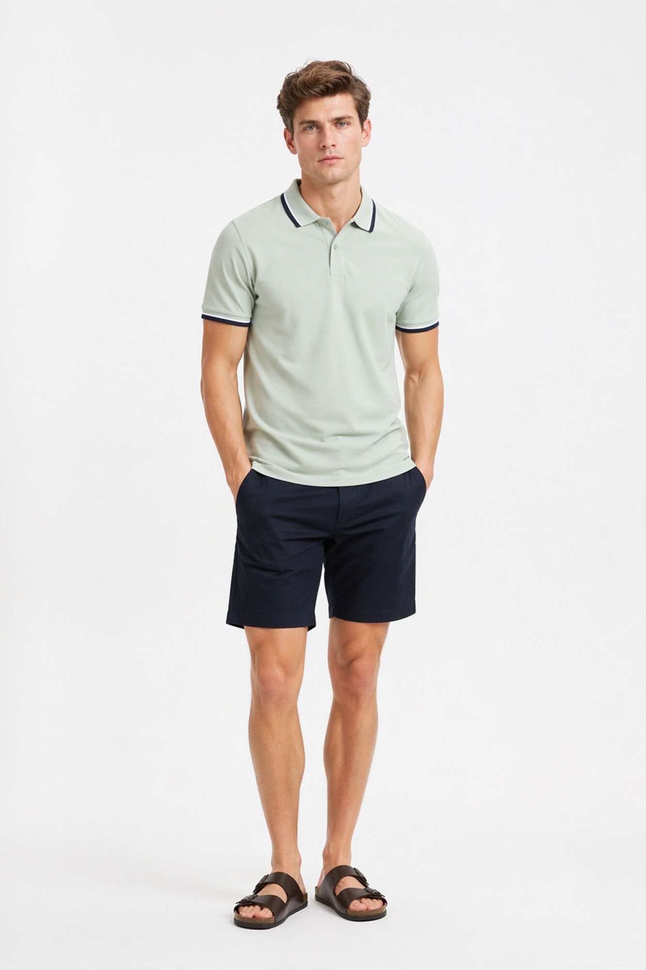 Selected Polo manga corta piqu&eacute;