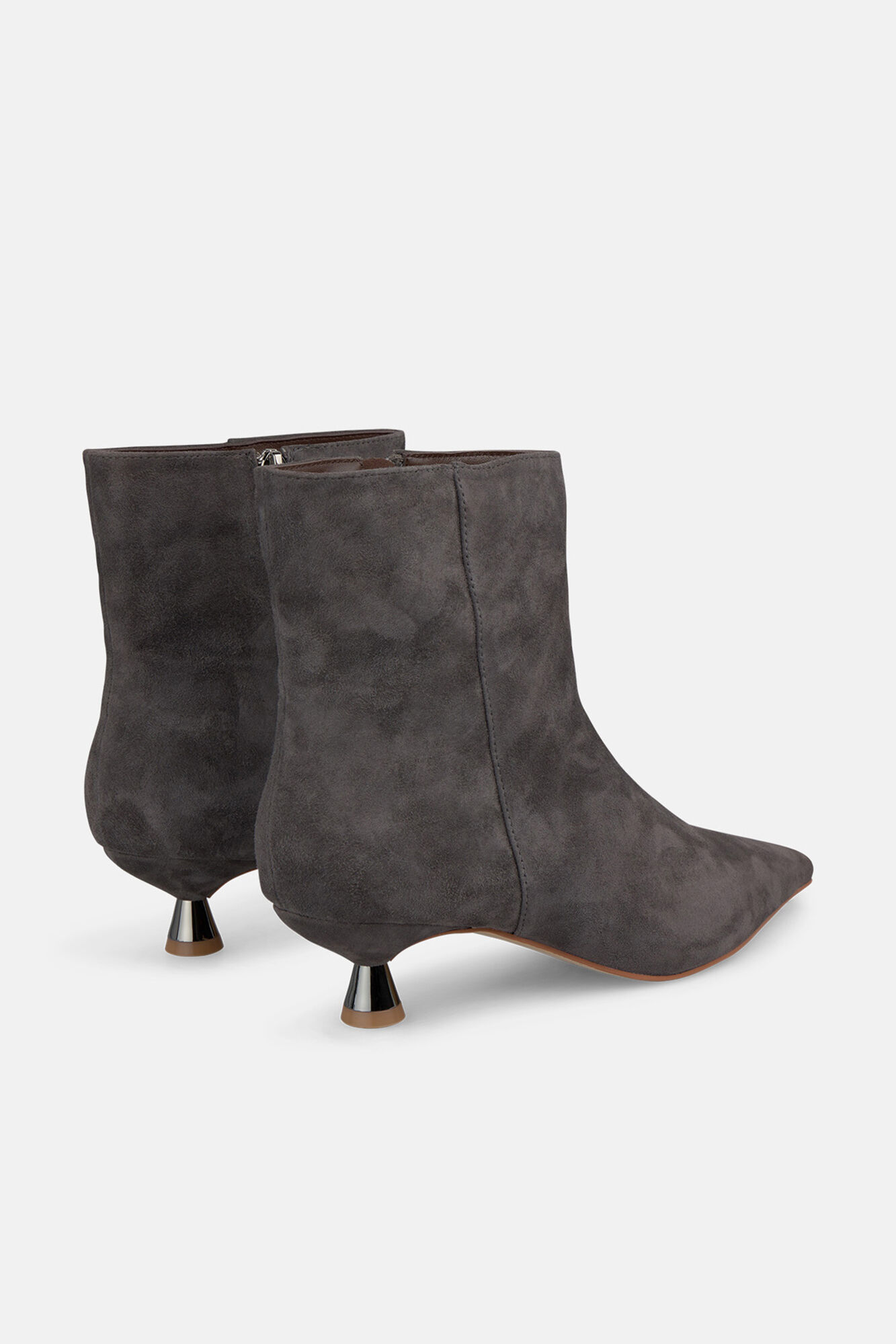 Alma en Pena Metallic heeled ankle boot Dark brown