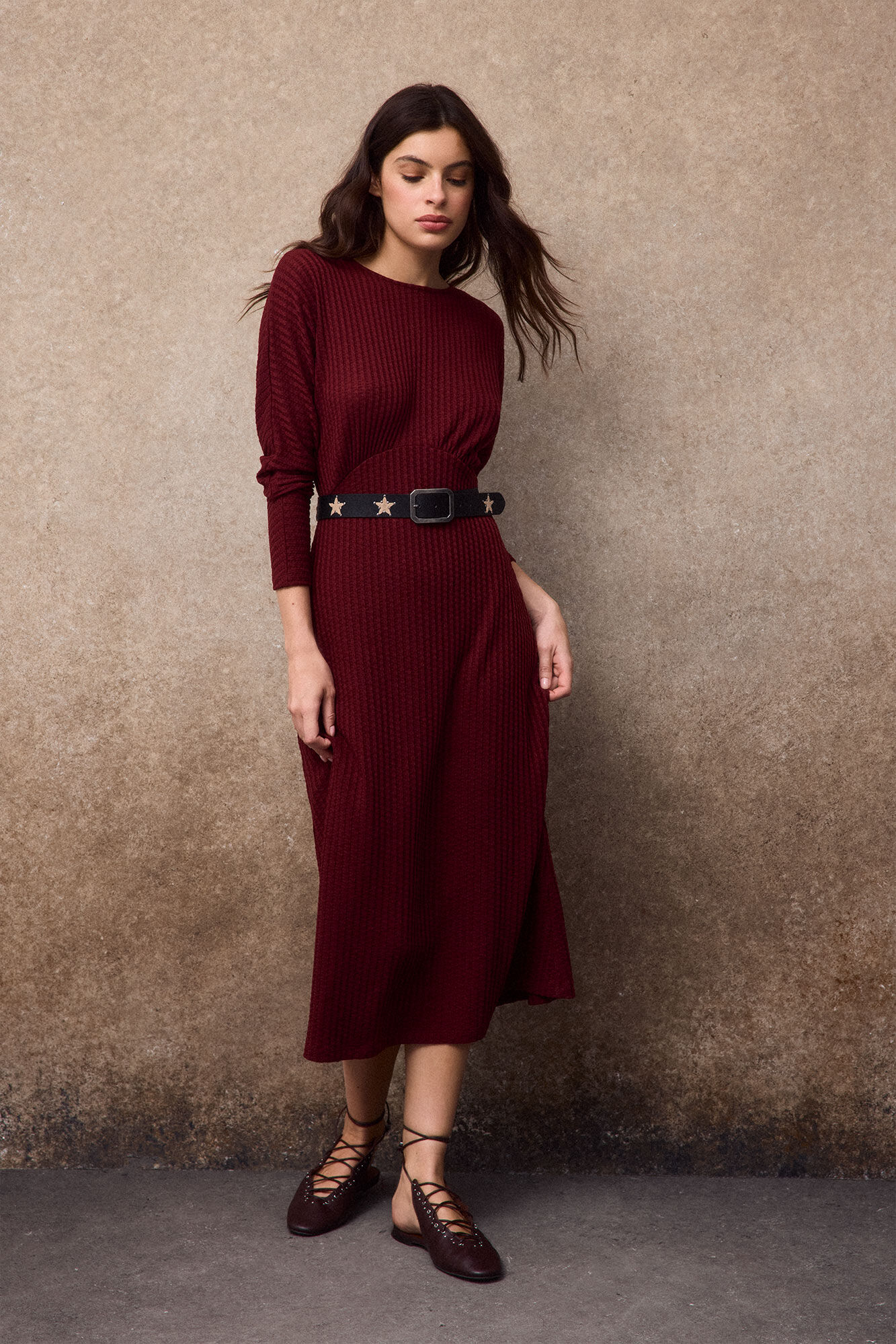 Slowlove Vestido estructura manga murci&eacute;lago