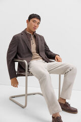 Cortefiel Americana de punto con desmontable Marr&oacute;n oscuro