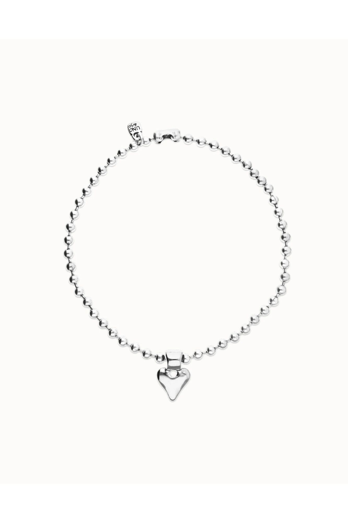 UNOde50 Collar coraz&oacute;n ba&ntilde;o de plata
