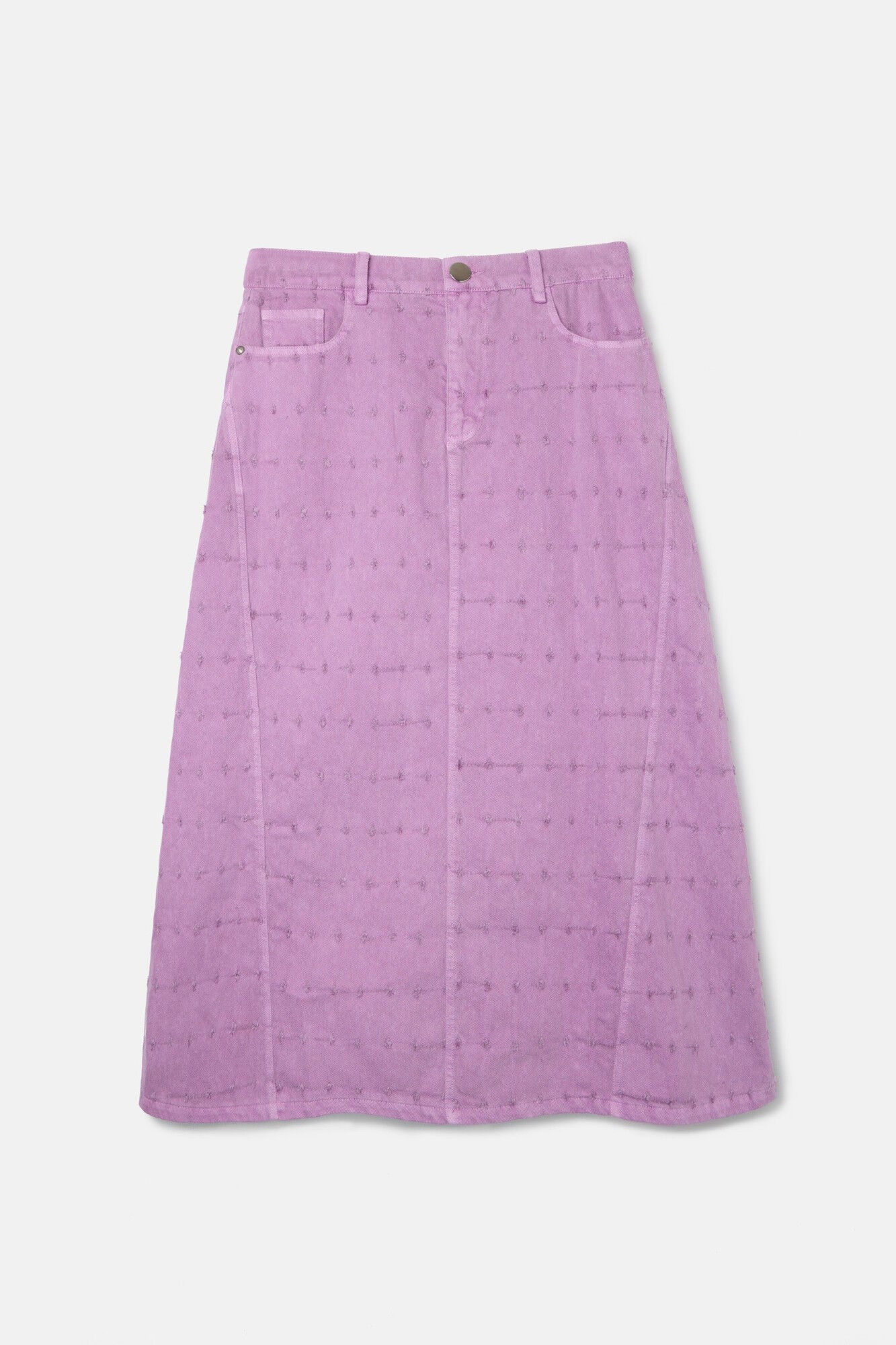Silbon Falda denim calada Morado