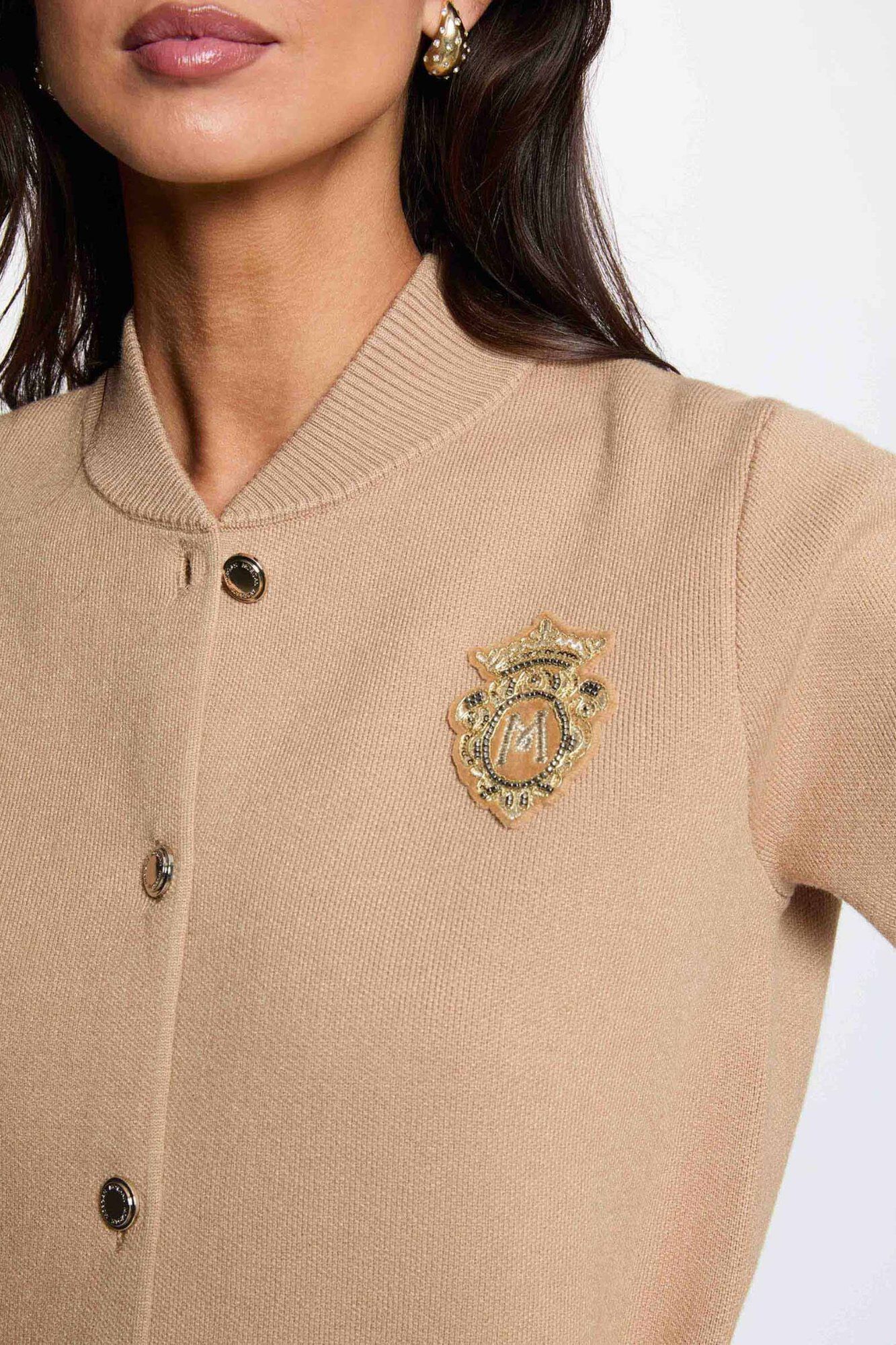 Morgan Camisola com gola teddy