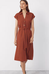 Cortefiel Shirt dress Brown