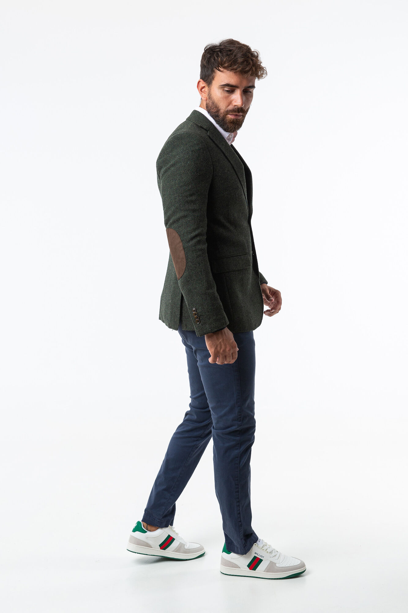 Williot Jaqueta de l&atilde; espiga Verde