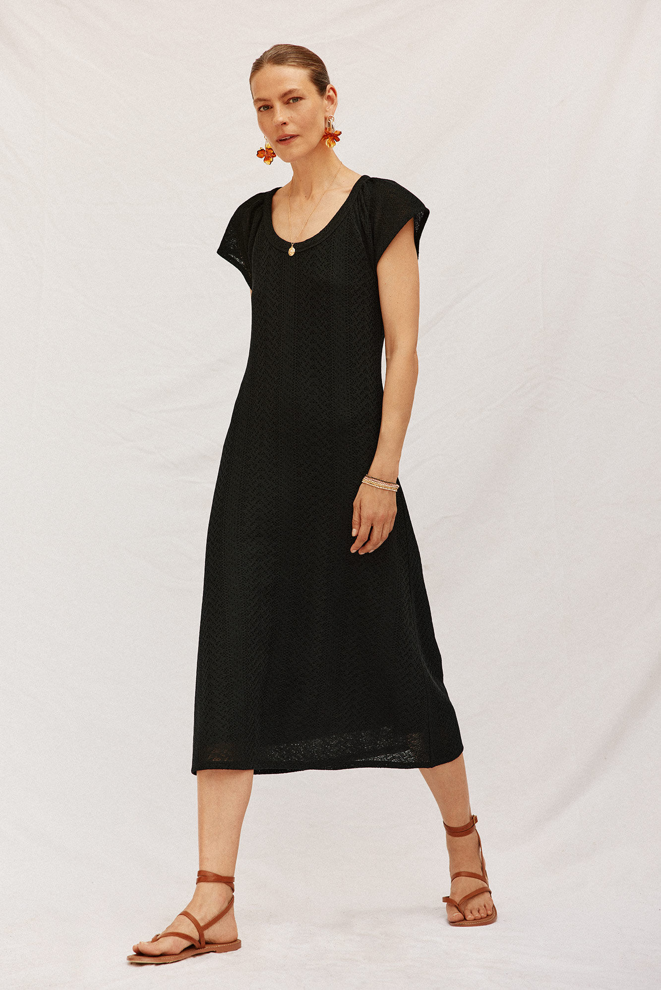 Cortefiel Structured dress Black