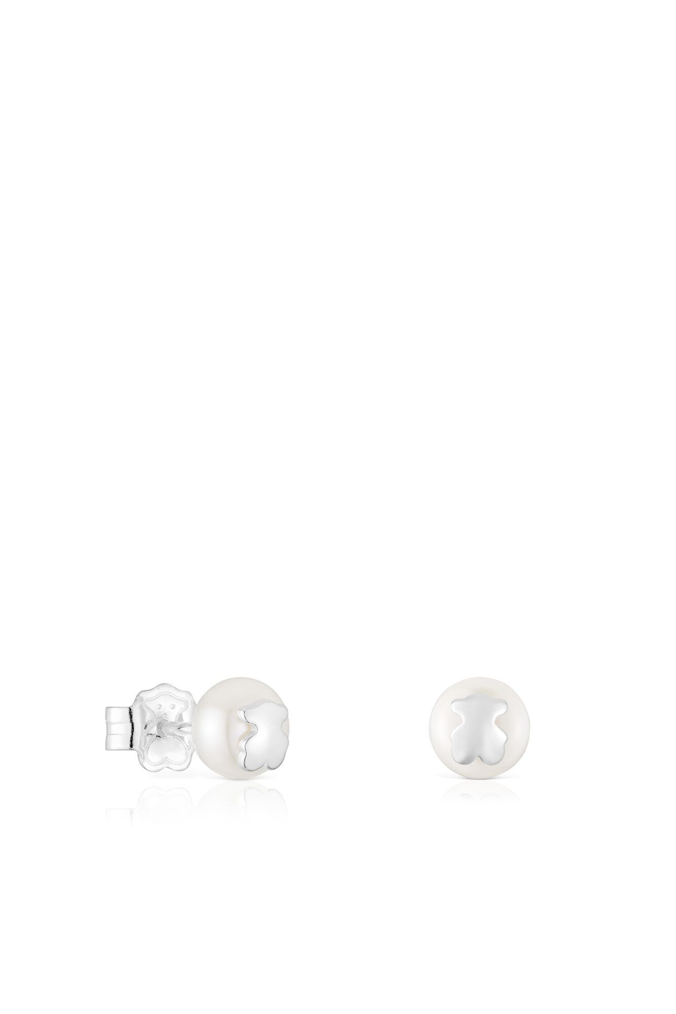 Tous Silver Icon Pearl earrings Grey