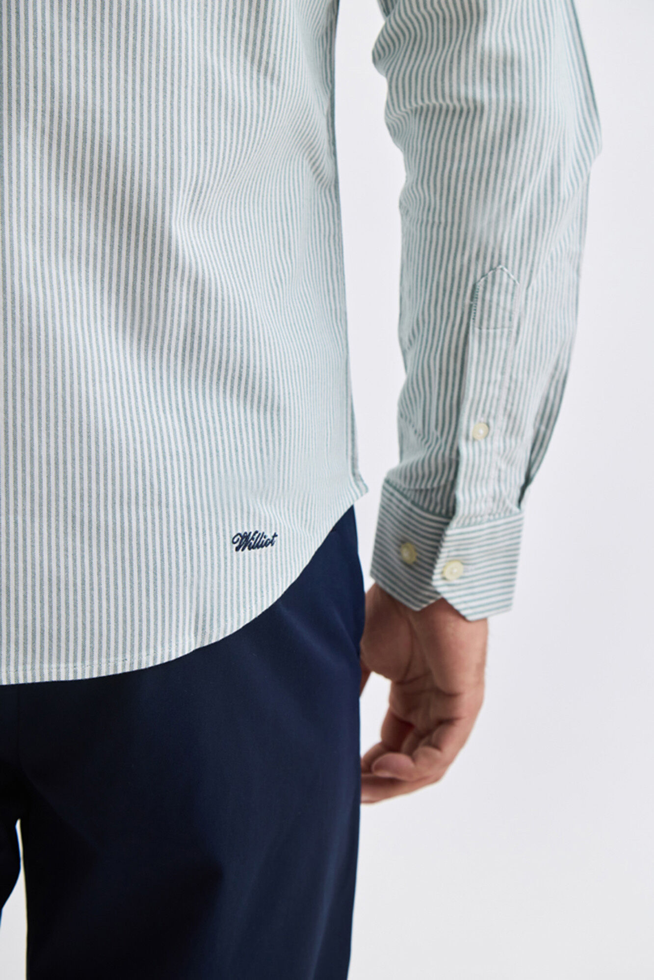 Williot Oxford Stripe Shirt Dark green