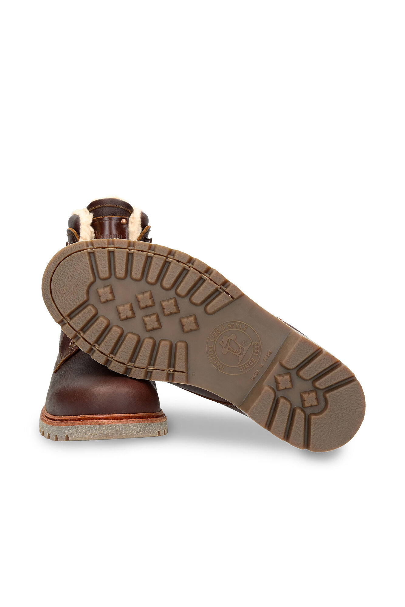 Panama Jack Bota de hombre en piel napa Marr&oacute;n oscuro