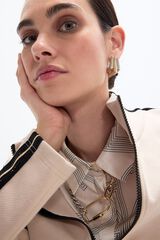 Lola Casademunt Bicolour geometric pendant Gold