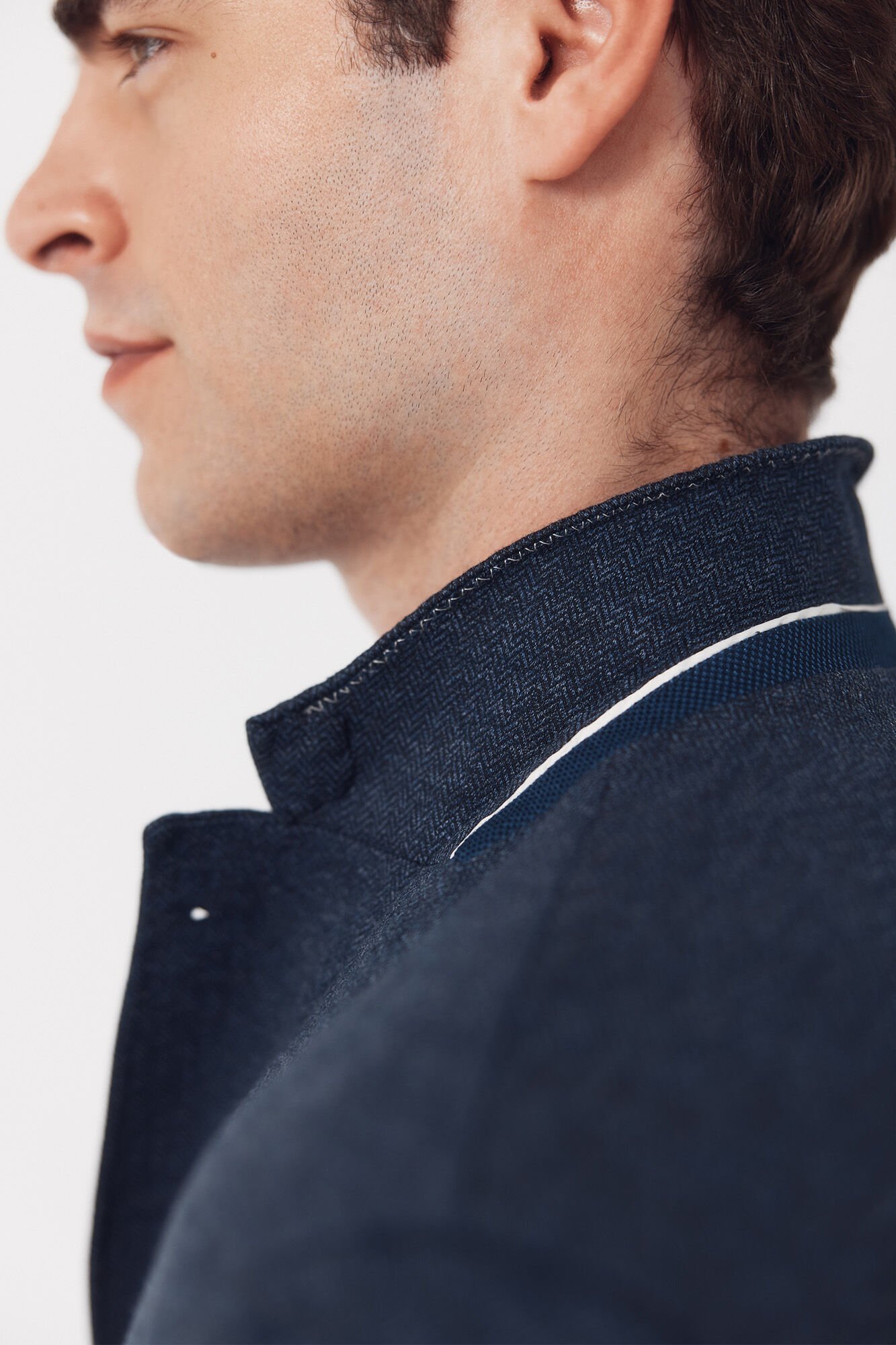 Cortefiel Estrutura de malha americana Azul