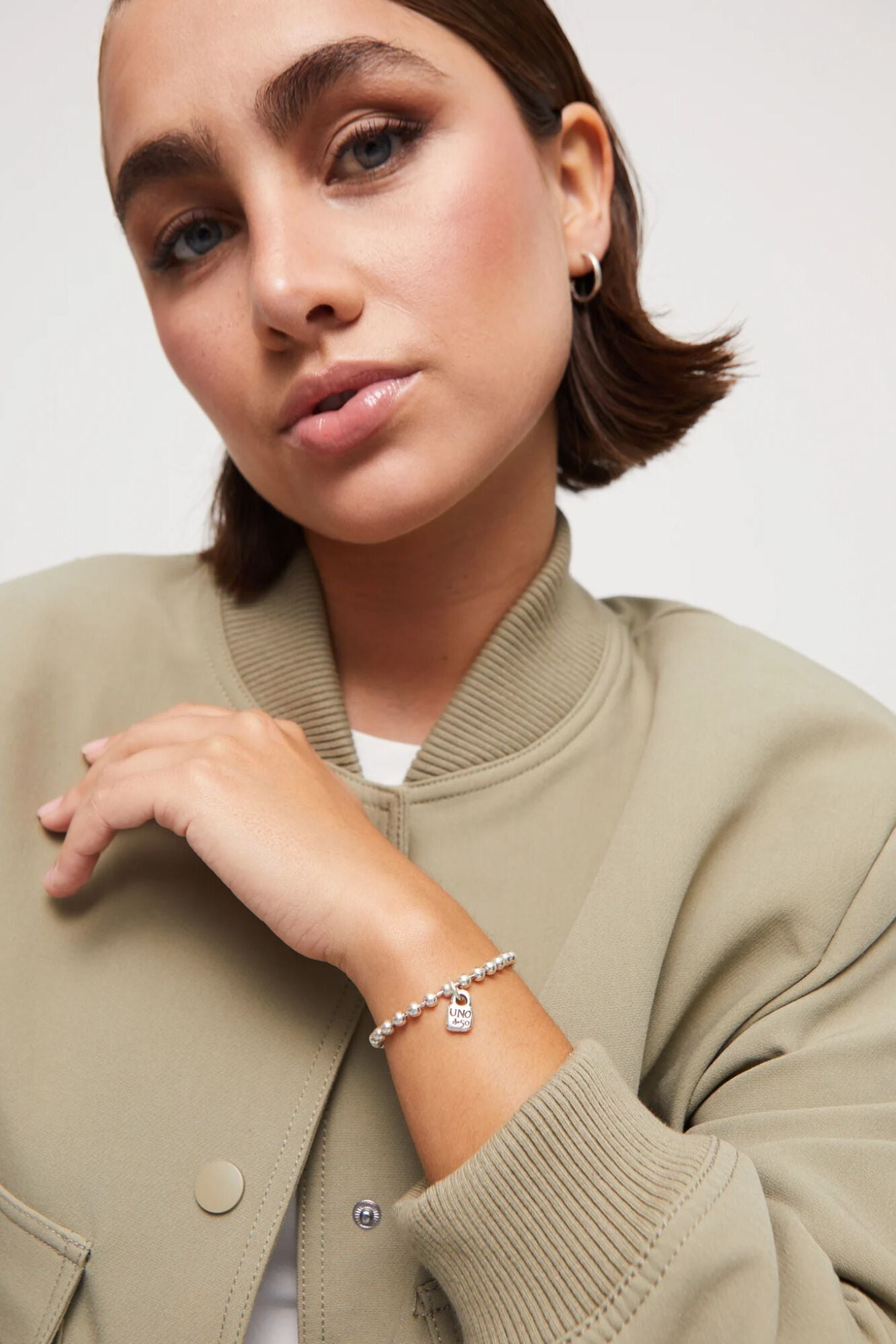 UNOde50 Pulsera bolas de ba&ntilde;o de plata