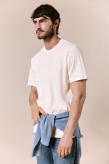 OOTO Camiseta b&aacute;sica lavada Beige